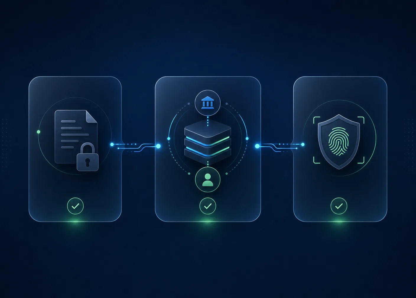 Privacy, open banking, and identity verification consent visual