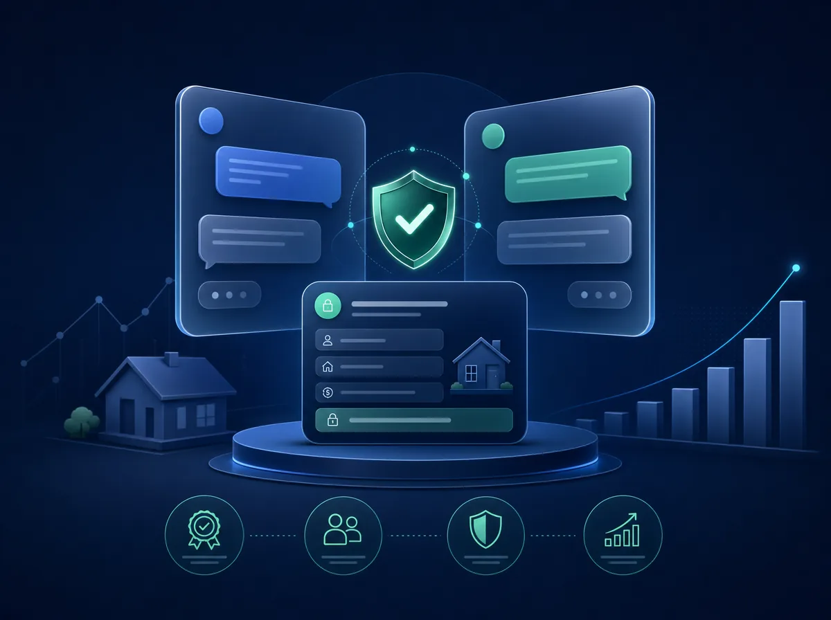 Abstract adviser support and secure enquiry visual